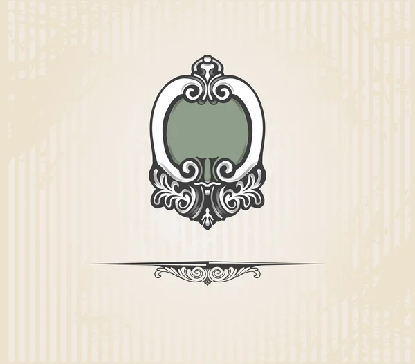 Escudo ornamentado vintage — Vetor de Stock