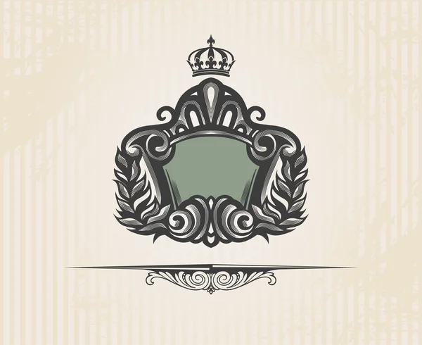 Escudo ornamentado vintage — Vector de stock