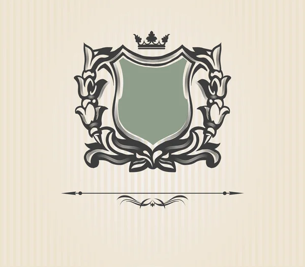 Escudo ornamentado vintage — Archivo Imágenes Vectoriales