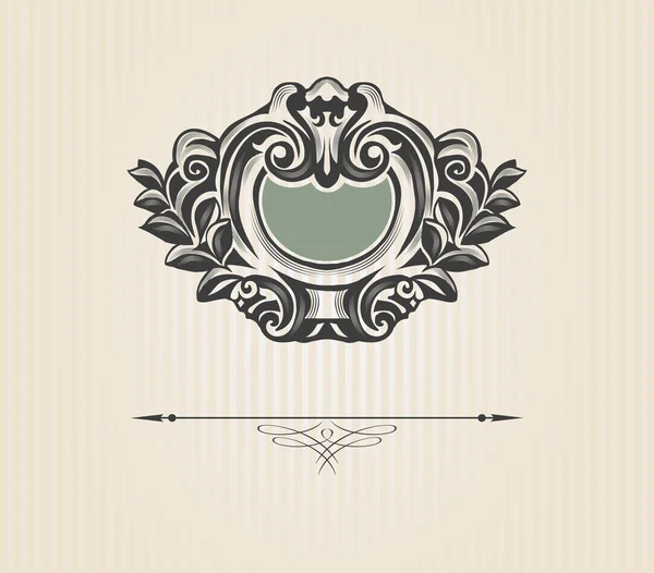 Bouclier décoré vintage — Image vectorielle