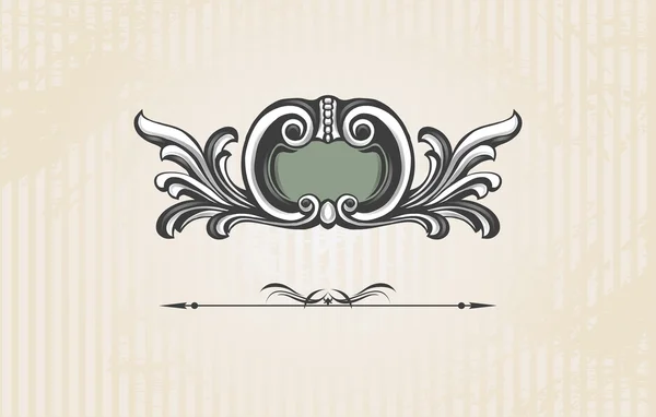 Escudo ornamentado vintage — Vetor de Stock
