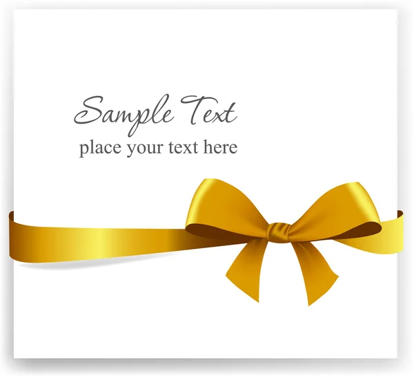 Golden gift bow — Stock Vector