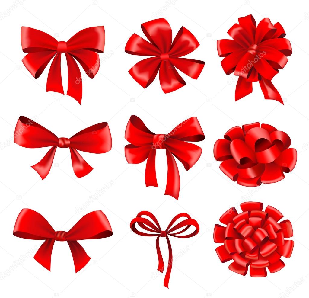 Set of gift bows