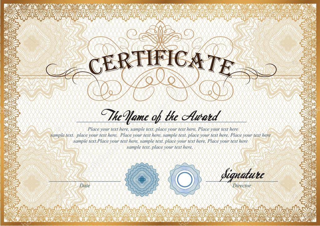 Certificate template