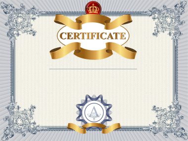 sertifikası veya kupon şablonu