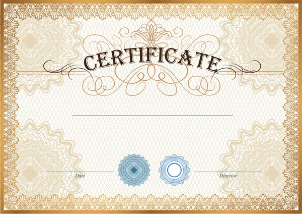 Plantilla de certificado — Vector de stock