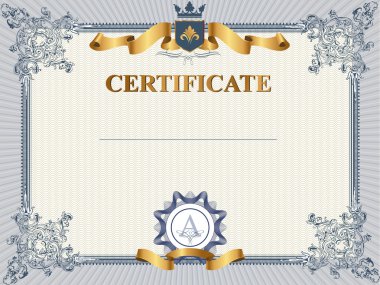 sertifikası veya kupon şablonu