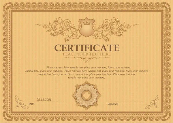 Vector gedetailleerde certificaat — Stockvector