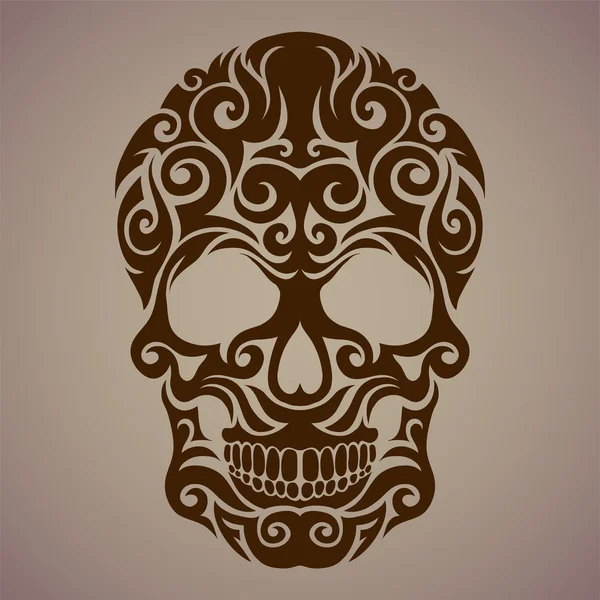 Ornamental art of a skull — Stock Vector