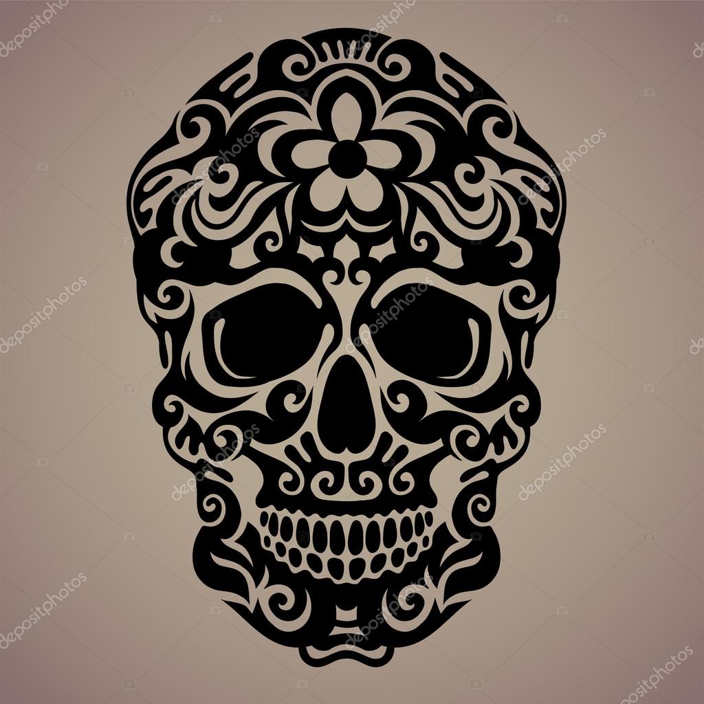 Skull tattoo Vector Art Stock Images | Depositphotos Skull tattoo Vector Art Stock Images | Depositphotos