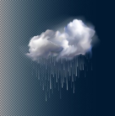vektör bulut ve yağmur