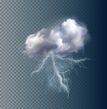 Vektör bulut ve Lightning'ler