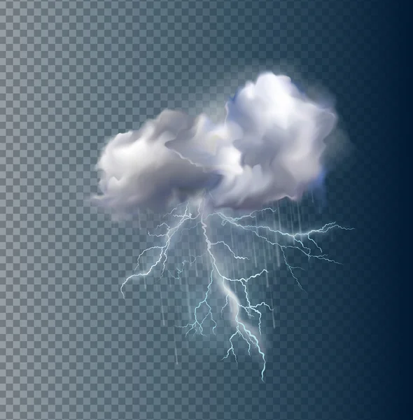 Vektorové mrak a blesky — Stockový vektor
