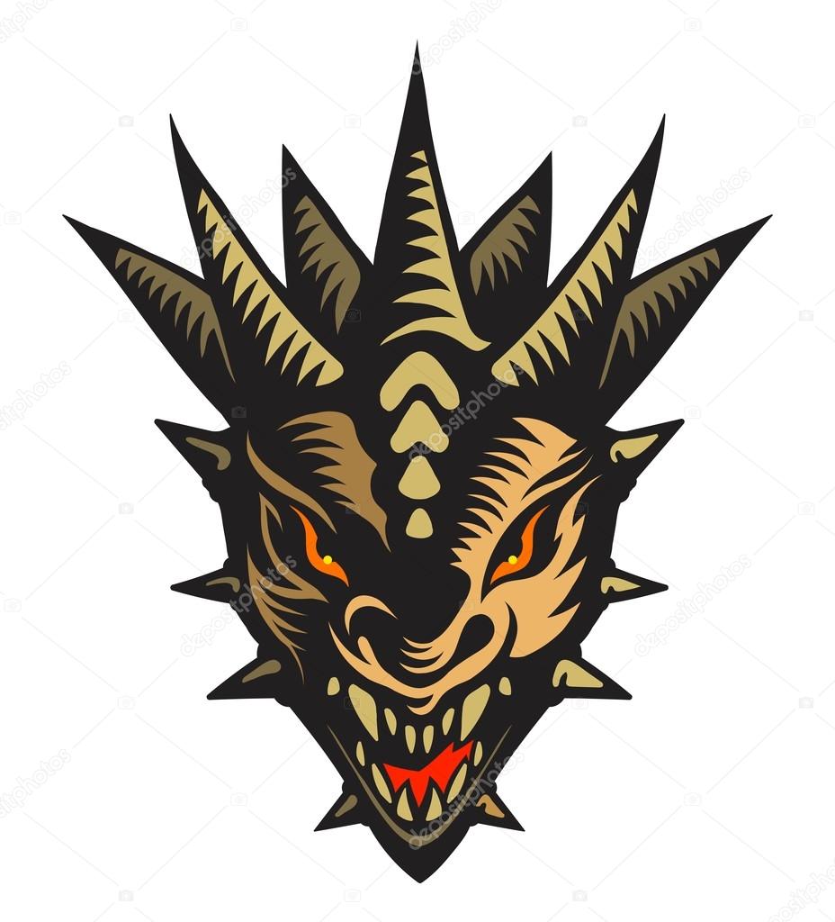Dragons head, tattoo