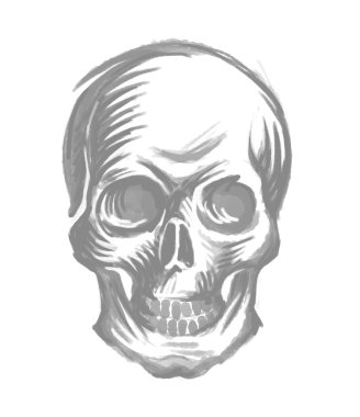 bir kafatası süsleme sanatı