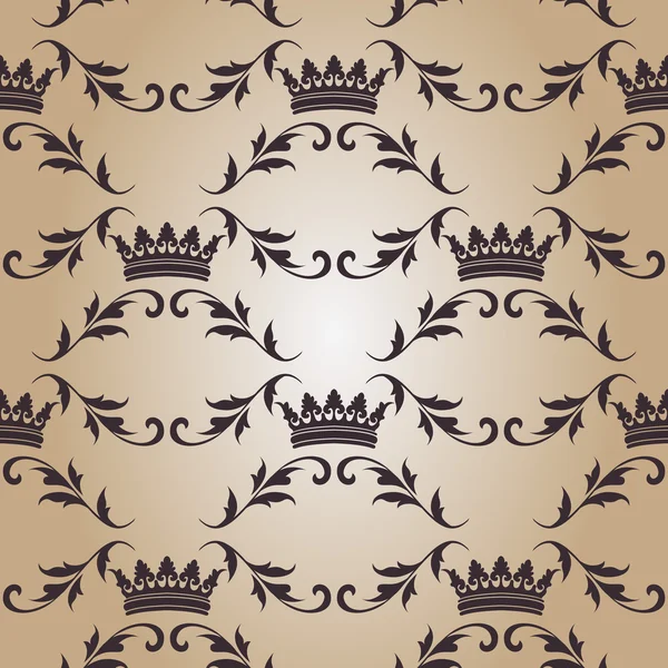 Seamless pattern with crowns. — Stock Vector