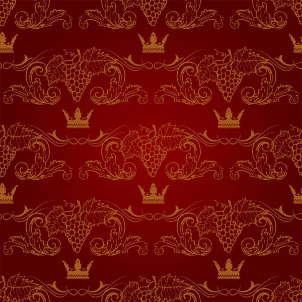 Seamless pattern with crowns. — Stock Vector