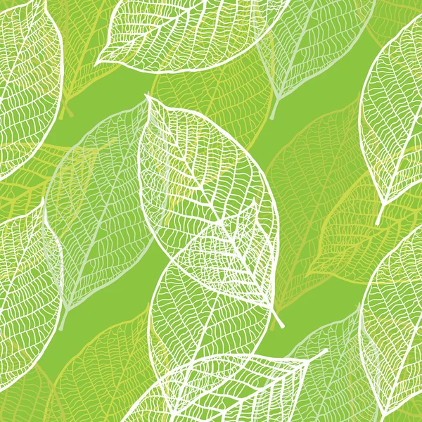 Seamless ornamental pattern with leaves — Stock Vector