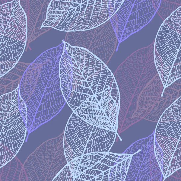 Modèle ornemental sans couture avec des feuilles — Image vectorielle