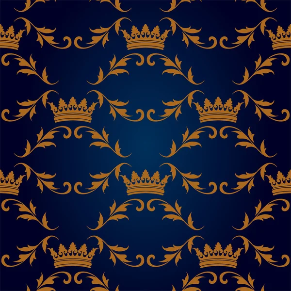 Seamless pattern with crowns. — Stock Vector