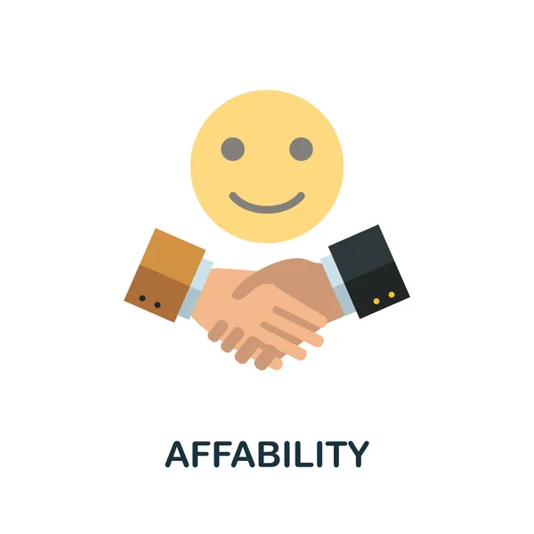 Affability Icoon Eenvoudige Illustratie Uit Business Growth Collectie Monochrome Affability — Stockvector