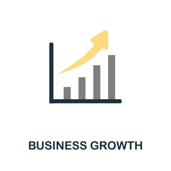 Ícone Crescimento Negócio Simbolo Crescimento Negócios Elemento Linha Simples Para — Vetor de Stock