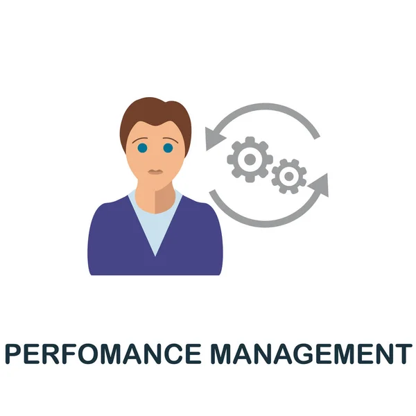 Ikone Des Perfomance Management Einfache Illustration Aus Der Motivationssammlung Für — Stockvektor