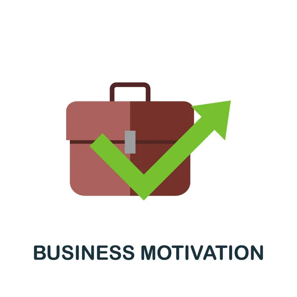 Icono Motivación Empresarial Símbolo Motivación Negocio Elemento Línea Simple Para — Vector de stock