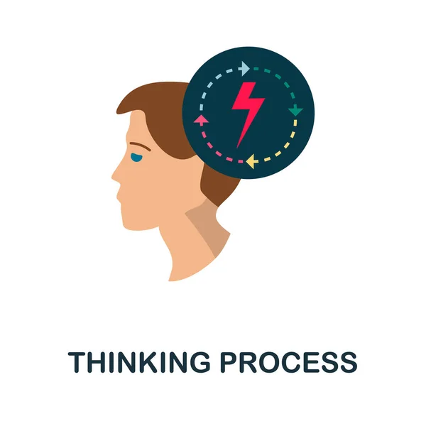 Denkprozess Ikone. Einfaches Element aus der Kreativitätssammlung. Creative Thinking Process Icon für Webdesign, Vorlagen, Infografiken und mehr — Stockvektor