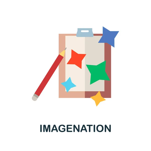 Icono Imaginación Ilustración Sencilla Colección Valores Básicos Icono Imagenación Monocromática — Archivo Imágenes Vectoriales