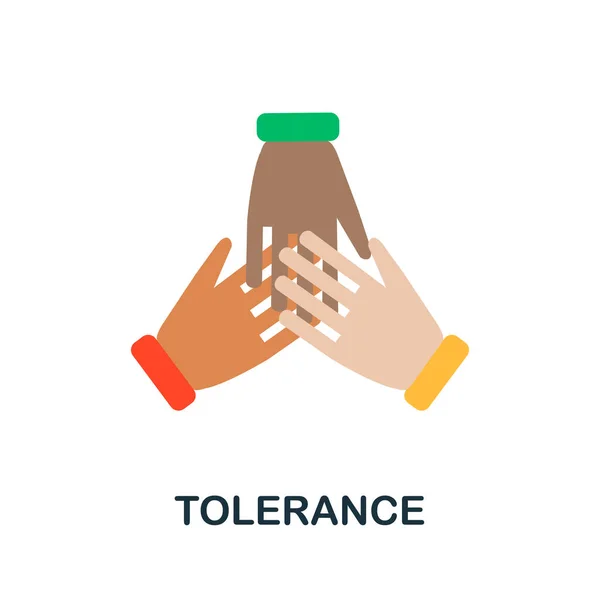 Toleranz Symbol Einfache Illustration Aus Der Sammlung Zentraler Werte Monochromes — Stockvektor