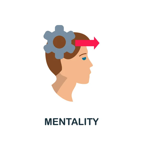 Mentalitätssymbol Einfache Illustration Aus Der Sammlung Kritischen Denkens Monochromes Mentalitätssymbol — Stockvektor
