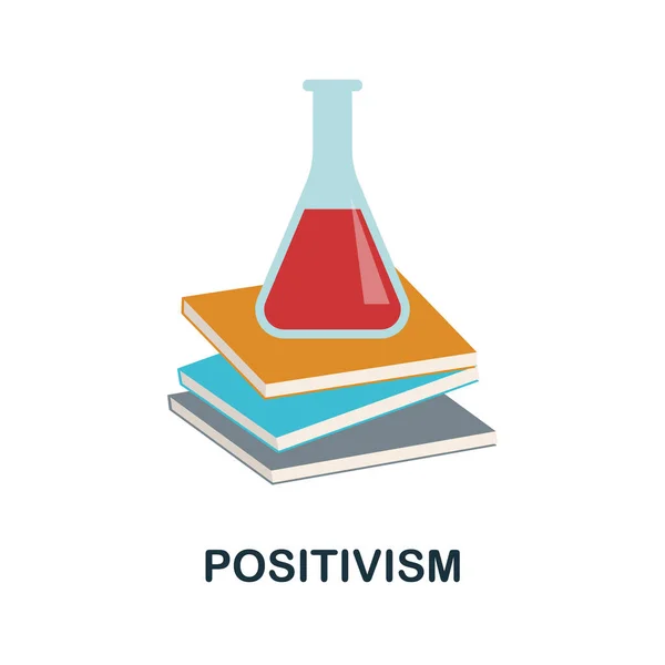 Symbol Des Positivismus Einfache Illustration Aus Der Sammlung Kritischen Denkens — Stockvektor