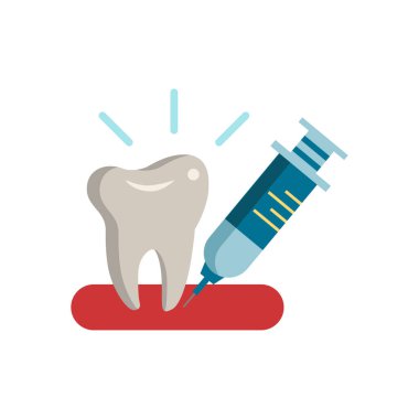 Gum ikonundaki sik. Dişçilik koleksiyonundan basit bir illüstrasyon. Web tasarımı, şablonlar ve bilgi grafikleri için Gum simgesindeki tek renkli iğne.