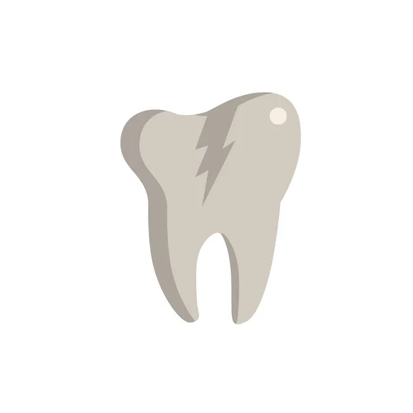 Tooth 아이콘 치과에서 삽화입니다 모노크롬 디자인 템플릿 그래픽을 아이콘 — 스톡 벡터