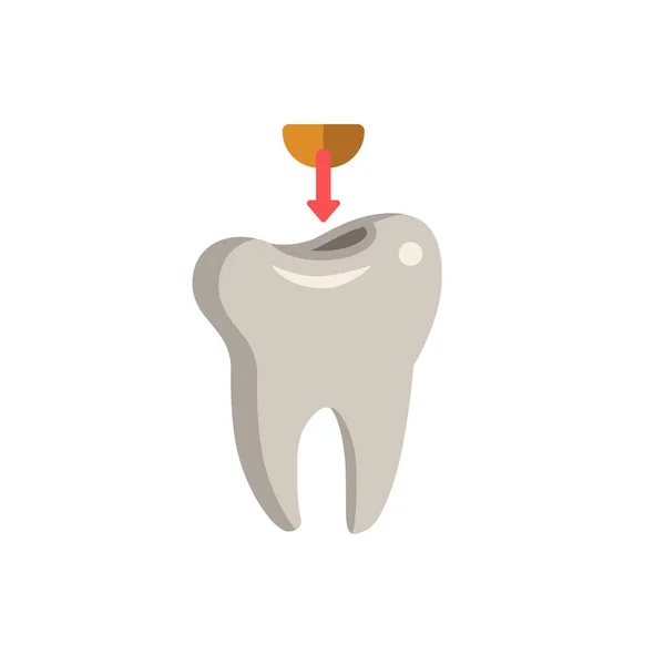 Ícone Preenchimento Dentário Ilustração Simples Coleção Odontologia Ícone Preenchimento Dental —  Vetores de Stock