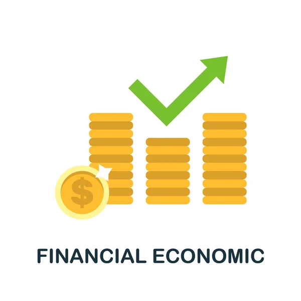 Ícone Econômico Financeiro Ilustração Simples Coleção Econômica Ícone Econômico Financeiro — Vetor de Stock