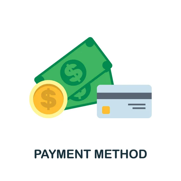 Payment Method Icon Simple Illustration Economic Collection Monochrome Payment Method — Stock Vector