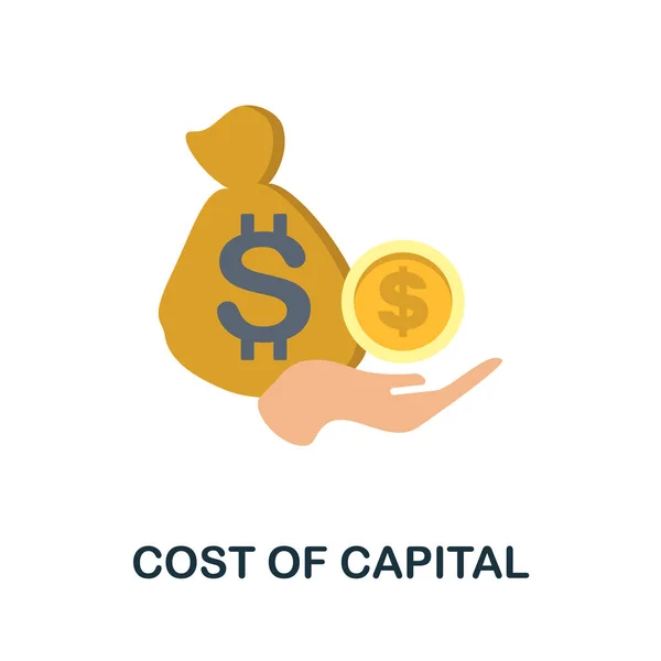 Ícone Custo Capital Ilustração Simples Coleção Econômica Ícone Custo Capital — Vetor de Stock