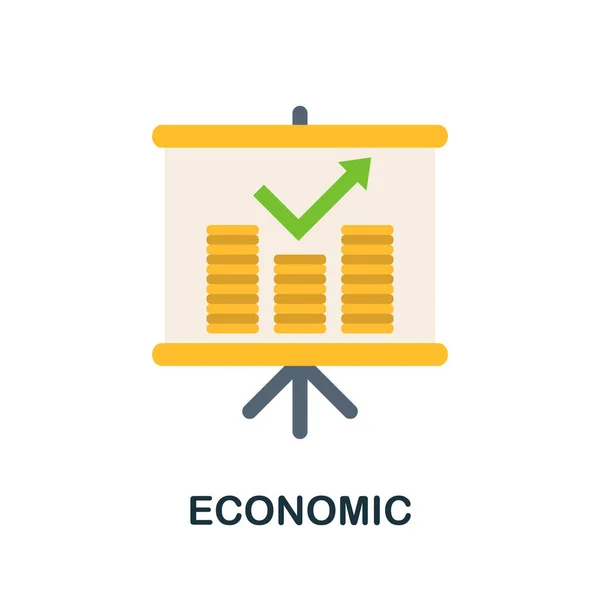 Экономическая Икона Простой Элемент Строки Экономический Символ Шаблонов Веб Дизайна — стоковый вектор