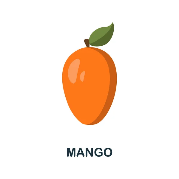 Mango Icoon Eenvoudige Illustratie Uit Fruitverzameling Monochrome Mango Icoon Voor — Stockvector