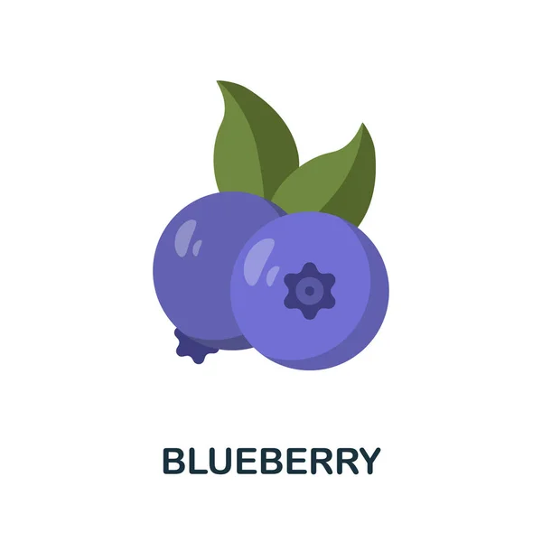 Blaubeer Ikone Einfache Illustration Aus Der Obstsammlung Monochromes Blueberry Symbol — Stockvektor