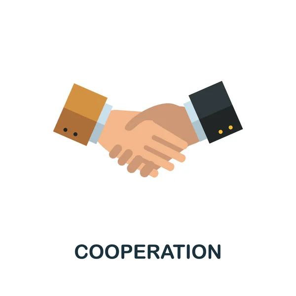 Együttműködés Ikon Egyszerű Illusztráció Humánerőforrás Gyűjteményből Monokróm Együttműködés Ikon Web — Stock Vector