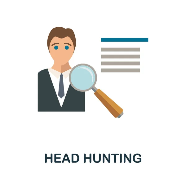 Head Hunting Ikone Einfache Illustration Aus Der Personalsammlung Monochromes Head — Stockvektor