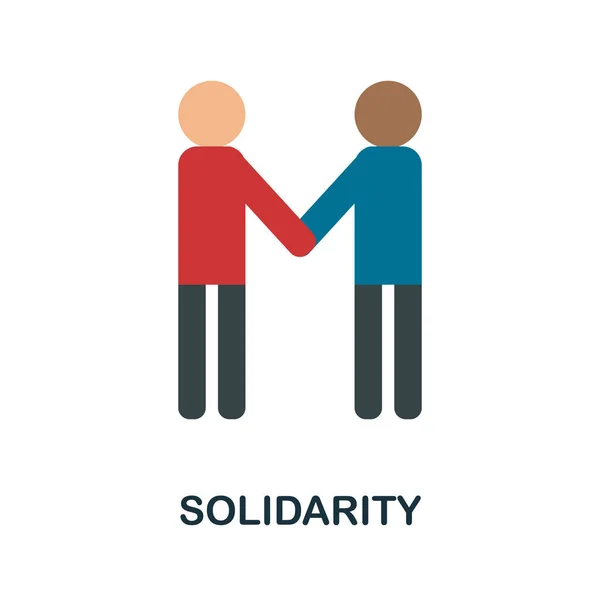 Solidaritätssymbole Einfache Illustration Aus Der Personalsammlung Monochromes Solidaritätssymbol Für Webdesign — Stockvektor