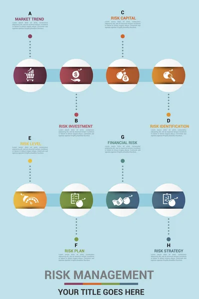 Modelo Infográfico Vector Risk Management Incluir Capital Identificação Nível Risco —  Vetores de Stock