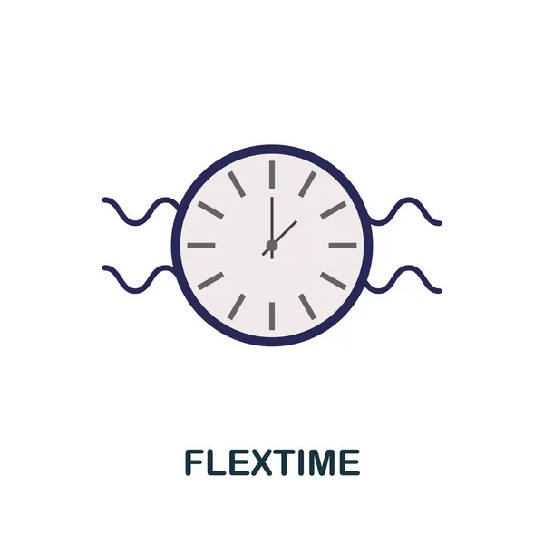 Иконка Flextime Простая Иллюстрация Коллекции Онлайн Образования Монохромный Значок Flextime — стоковый вектор