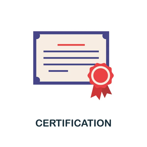 Значок Сертификации Простая Иллюстрация Коллекции Онлайн Образования Монохромная Иконка Веб — стоковый вектор