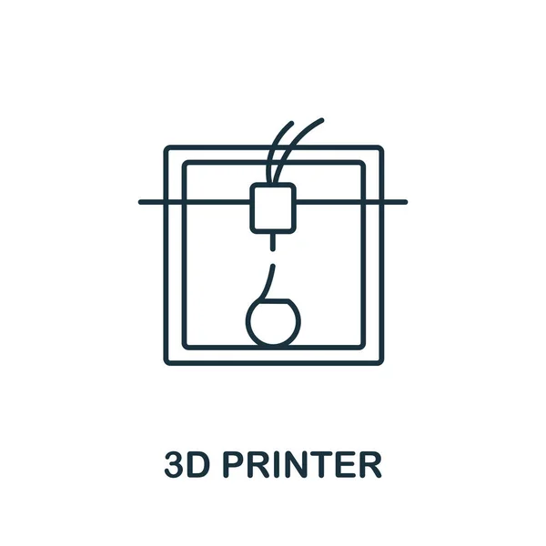 Imprimante Icône Collection Impression Imprimante Simple Pour Gabarits Conception Web — Image vectorielle