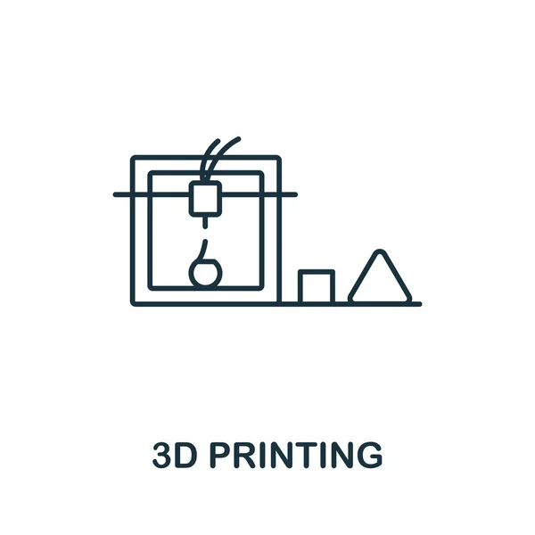 Icono Impresión Símbolo Impresión Elemento Línea Simple Para Plantillas Diseño — Vector de stock